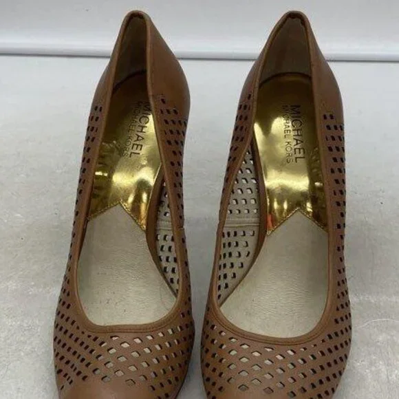 Michael Kors Leather Cutout Heels Size 10 - Picture 2 of 5
